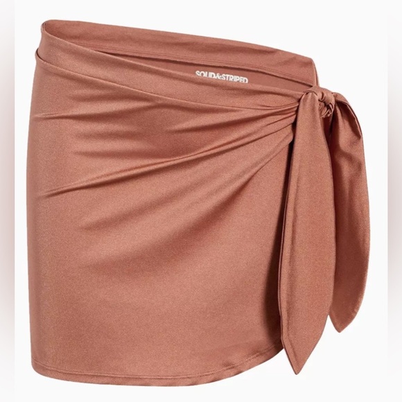 NEW SOLID & STRIPED - The Mini Wrap Pareo in Stretch Nylon - Picture 3 of 7